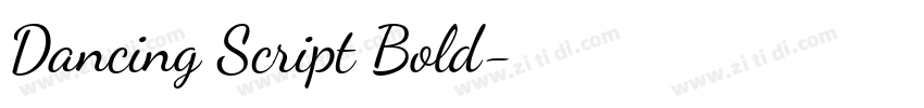 Dancing Script Bold字体转换